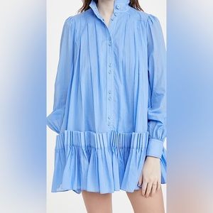 Aje Pavillon Pleat Midi Dress